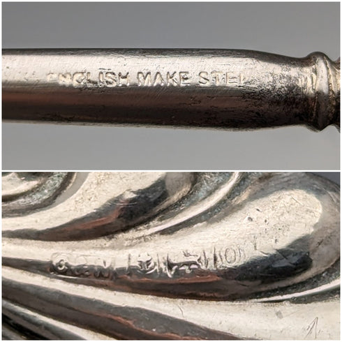 1913 年英國古董純銀手柄紐扣鉤 Crisford & Norris